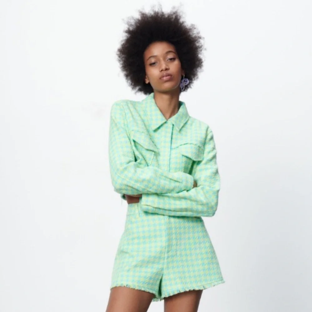 ZARA Tween Herringbone Cropped Jacket - Picture 2 of 10